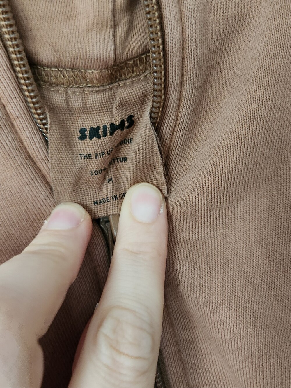 SKIMS pink zip up hoodie size medium - Picture 3 of 5